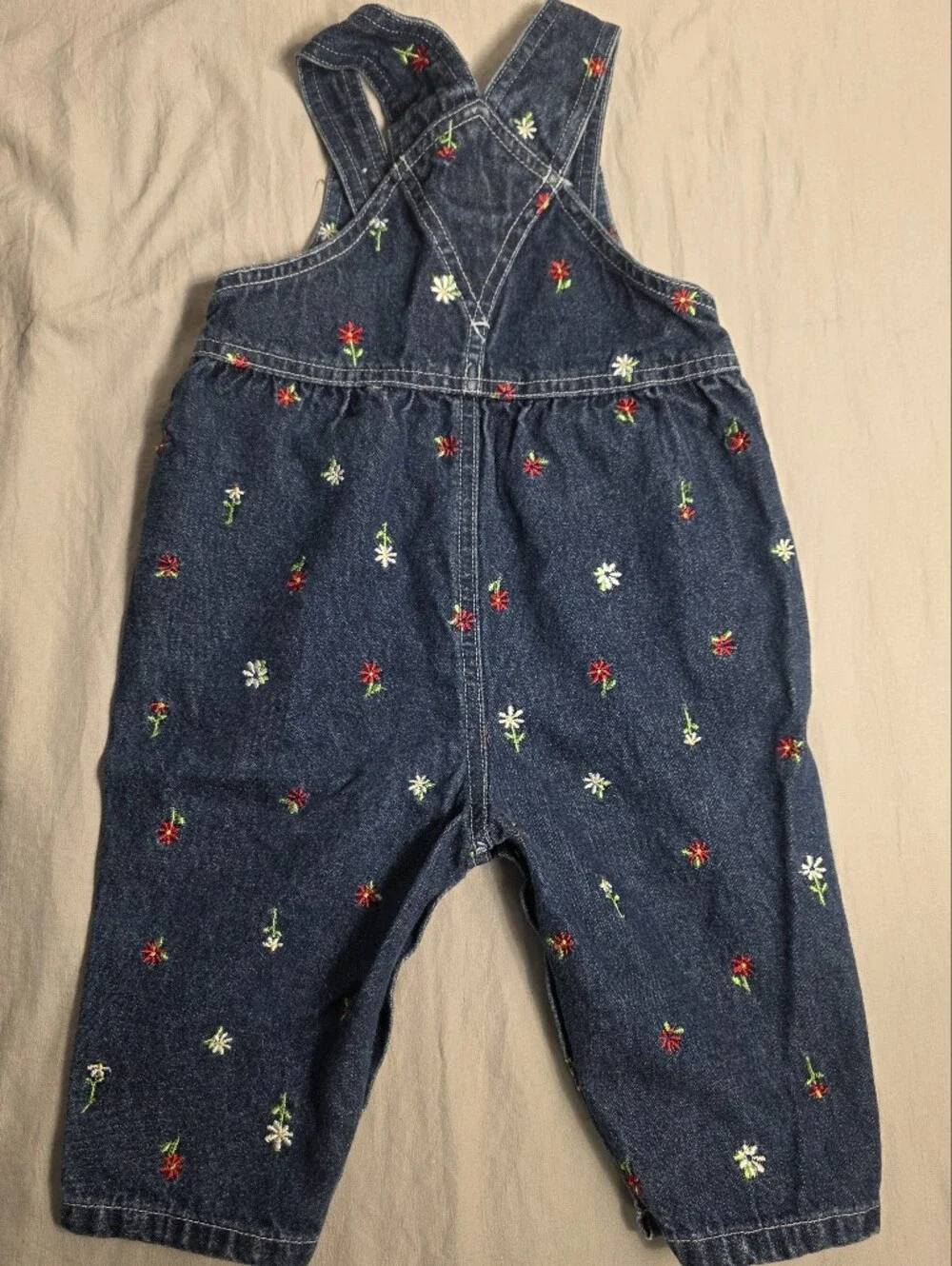 Vintage 2000s Carters Floral Embroidered Overalls